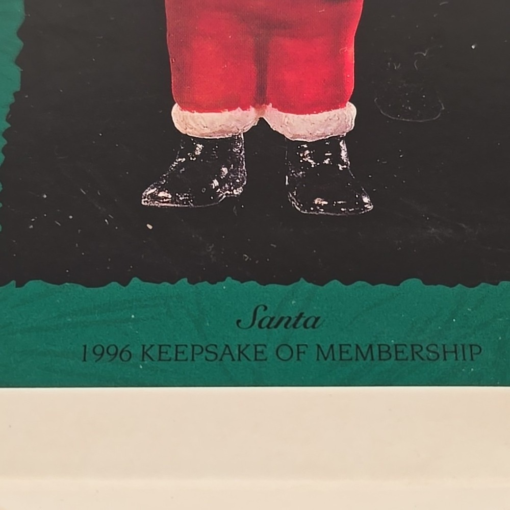 Hallmark Keepsake Ornament Collector's Club Santa 1996 Keepsake Of Membership - Picture 6 of 7